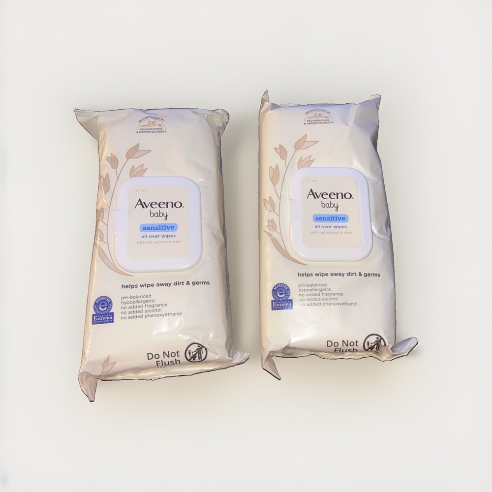 AVEENO BABY ALL OVER WIPES SENSITIVE WIPES 64CT Pack Of 2